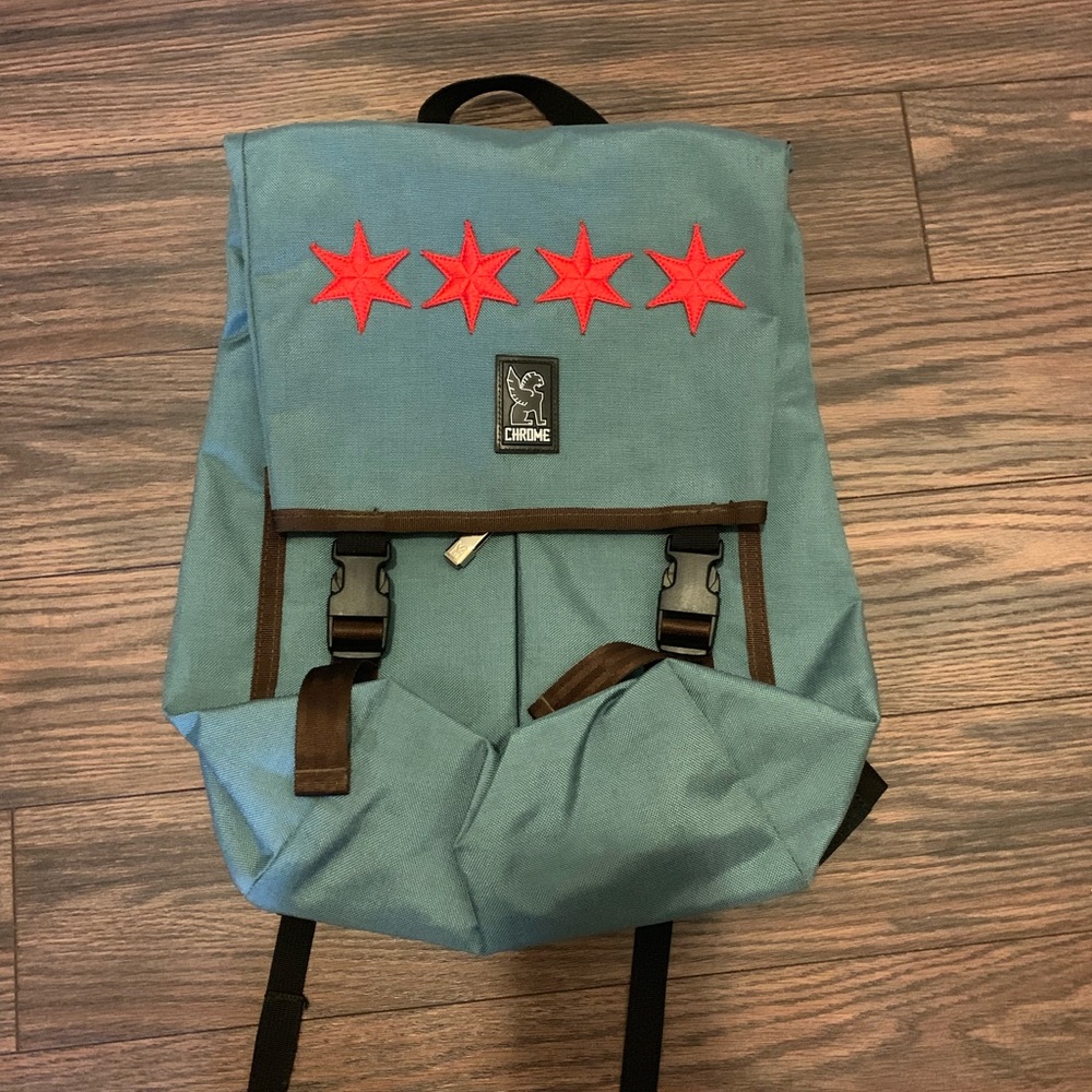 RESERVED Chrome Backpack w/ Chicago stars
